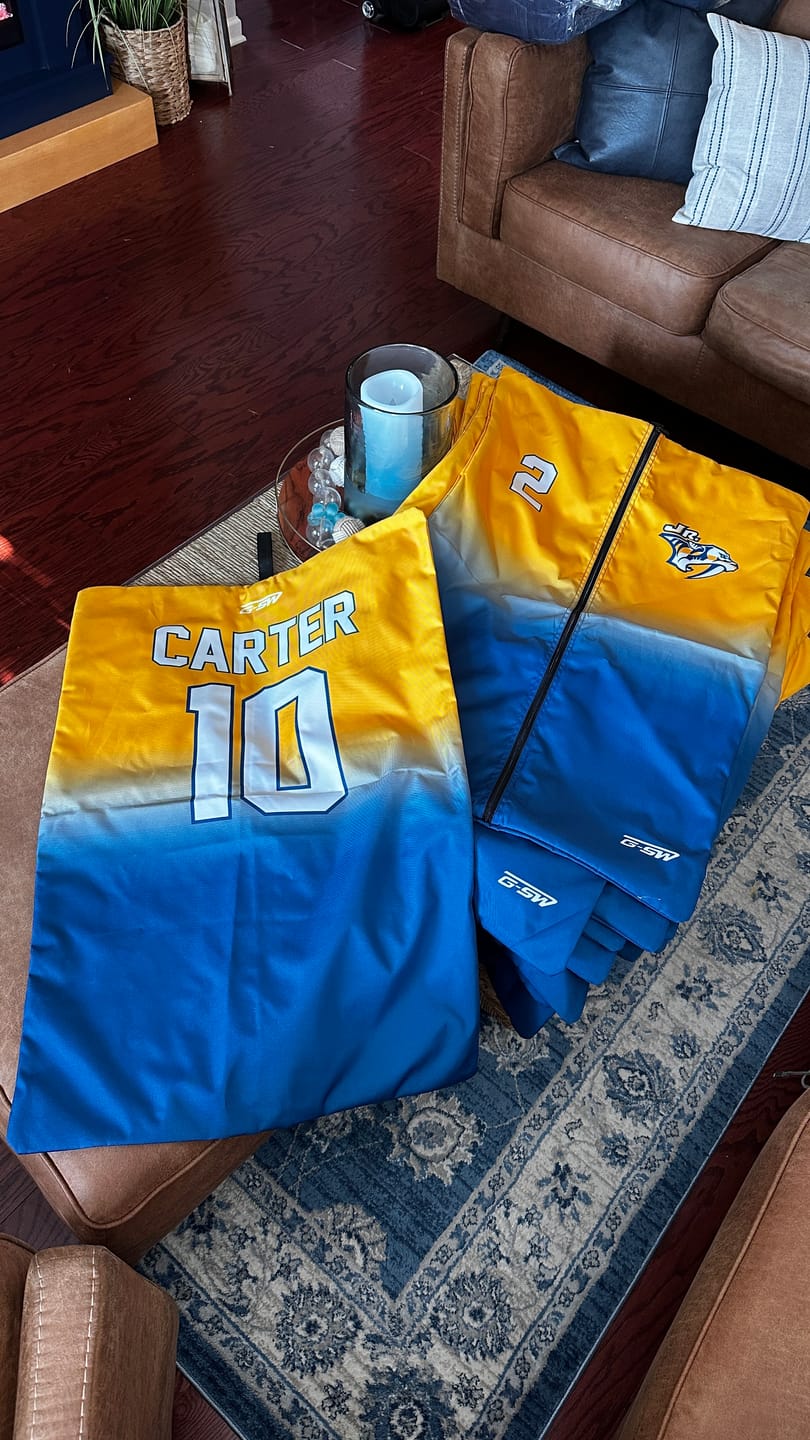 Customer photo review of Custom Jersey/Garment Bag