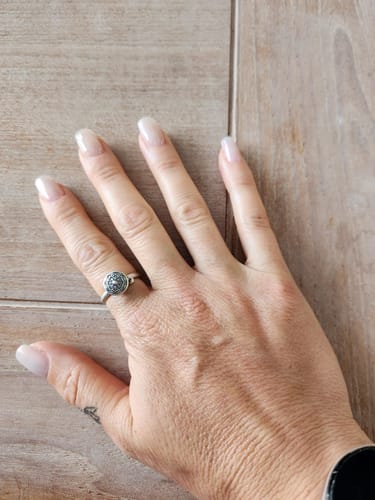 Customer photo review of Bague Bouddhiste Porte-Bonheur en Argent 925