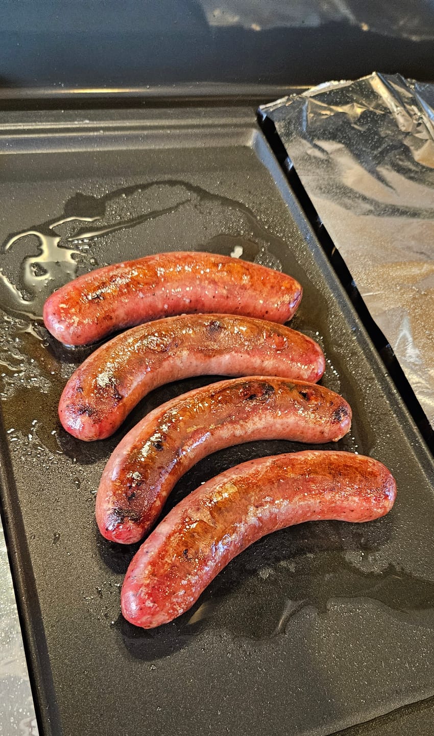 Customer photo review of Oxtail Infused Beef Sausage