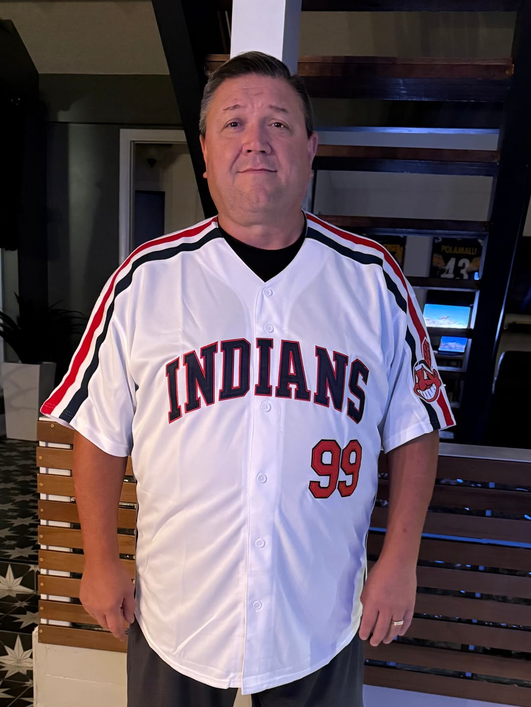 Customer photo review of Ricky Vaughn Wild Thing Indians Baseball Jersey