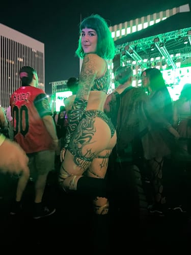 Customer photo review of Static Murmur Double Keyhole Top