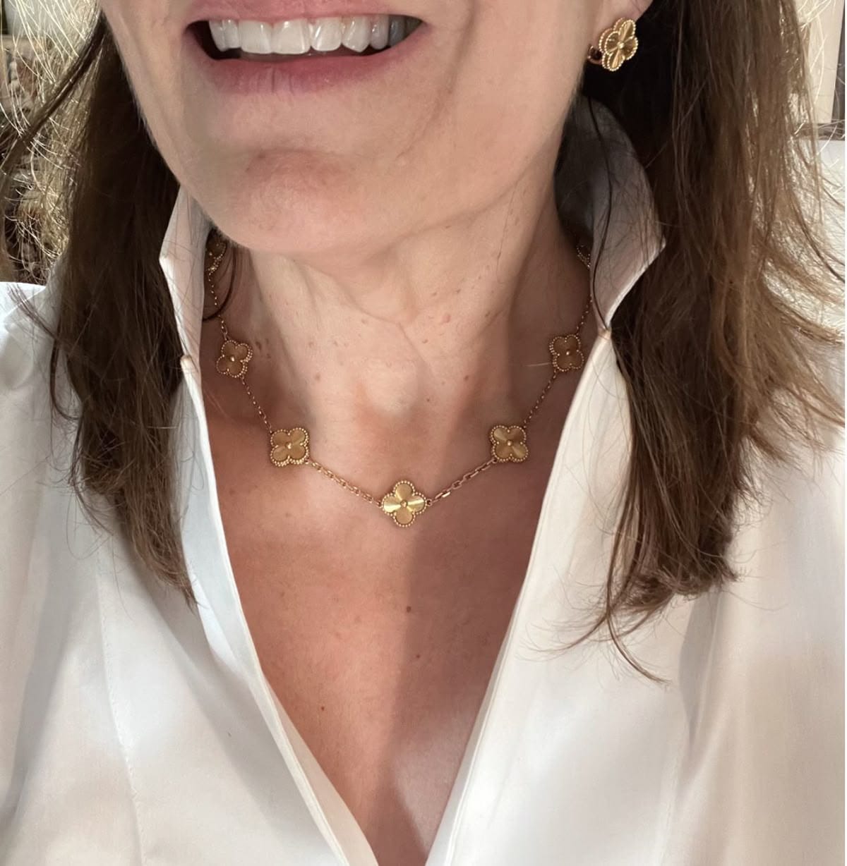 Customer photo review of AV Four Leaf Clover yellow gold
