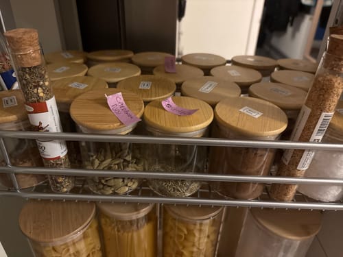 Customer photo review of Glass Spice Jar with Bamboo Lid 200ml Small