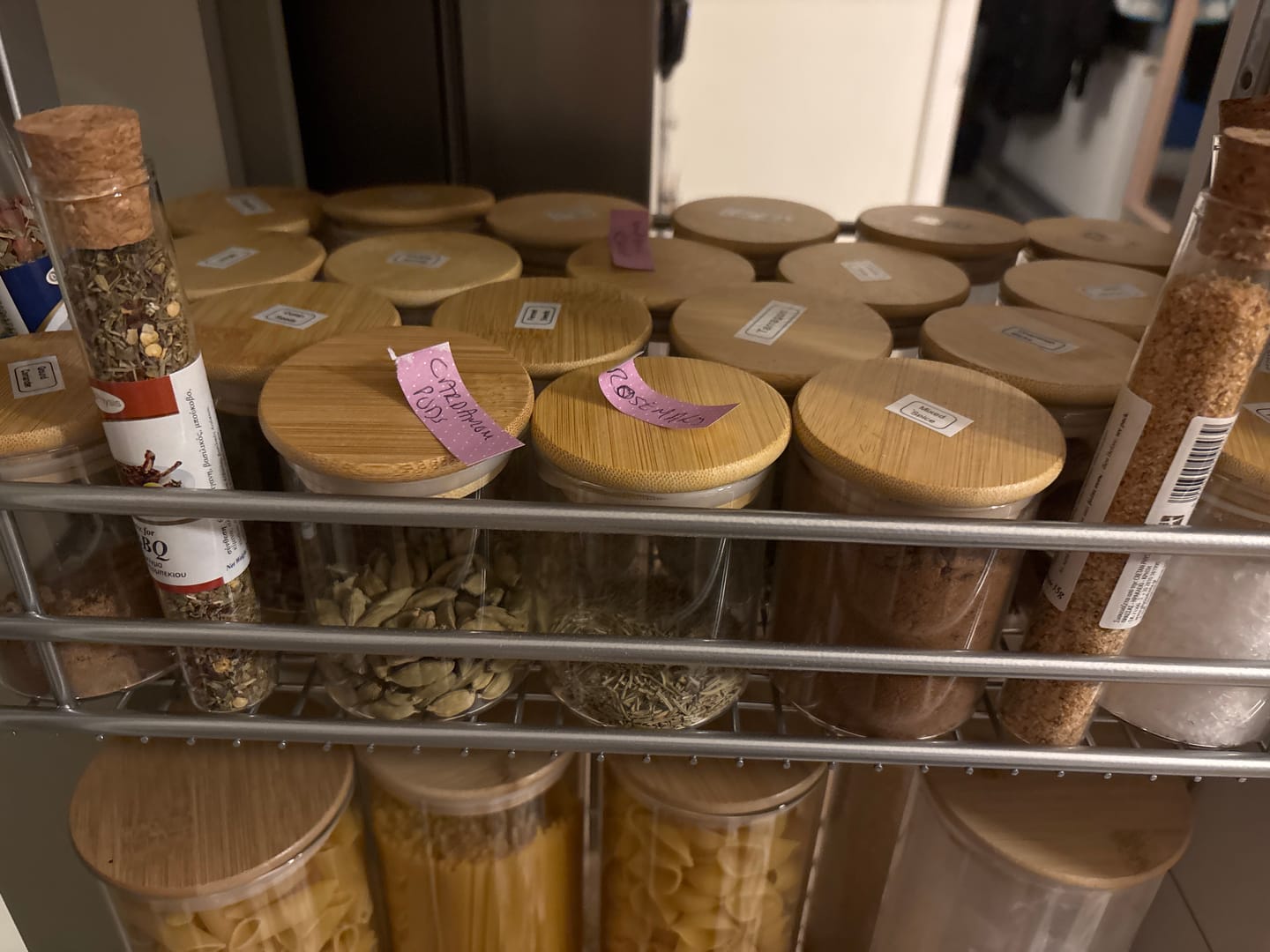 Customer photo review of Glass Spice Jar with Bamboo Lid 200ml Small