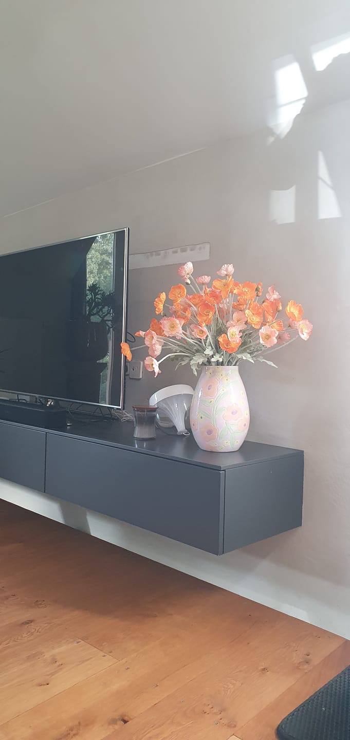 Customer photo review of Zijden Klaprozen - Licht oranje