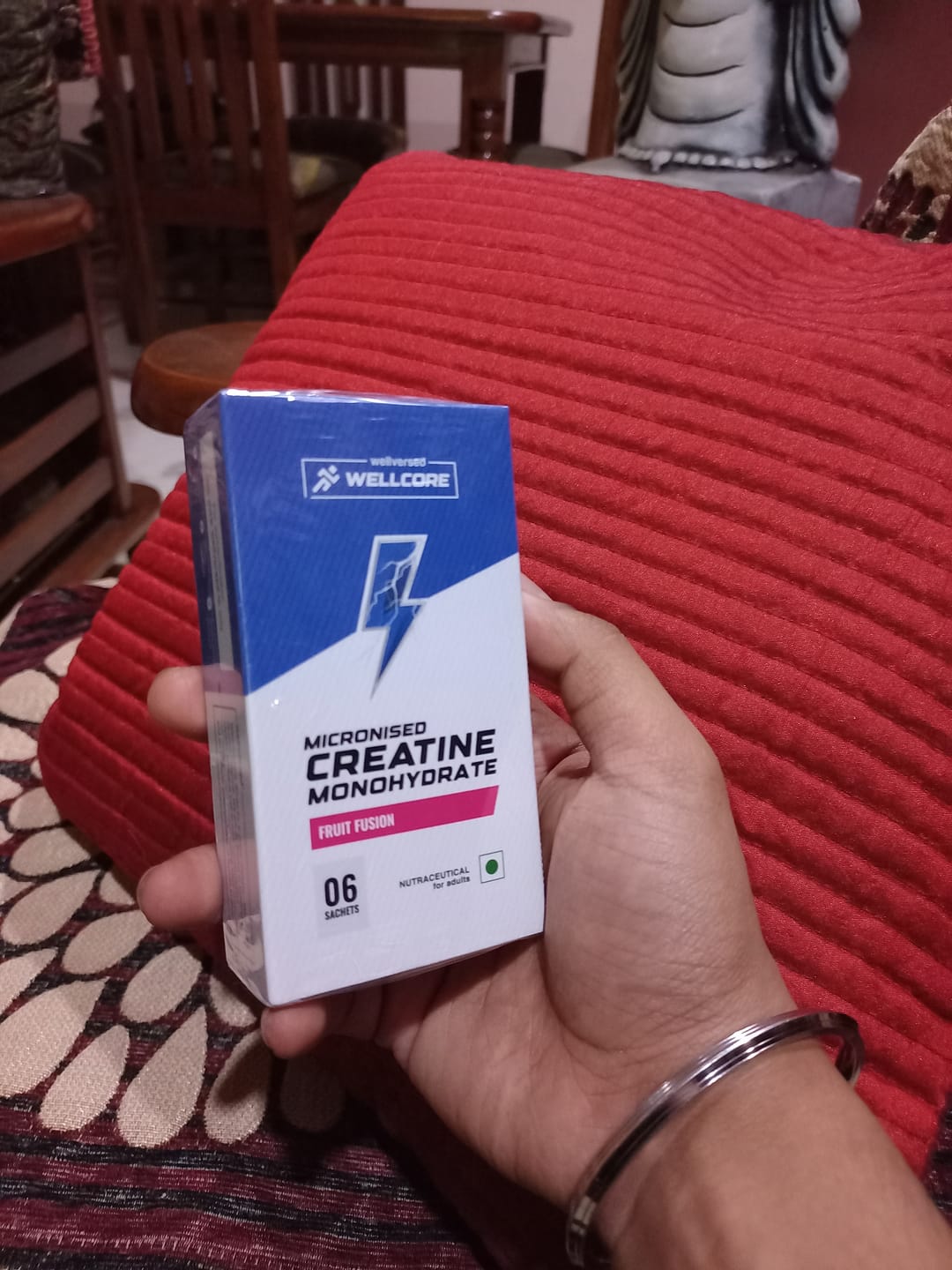 Customer photo review of Wellcore - Pure Micronised Creatine Monohydrate | Fruit Fusion (6 Sachets)