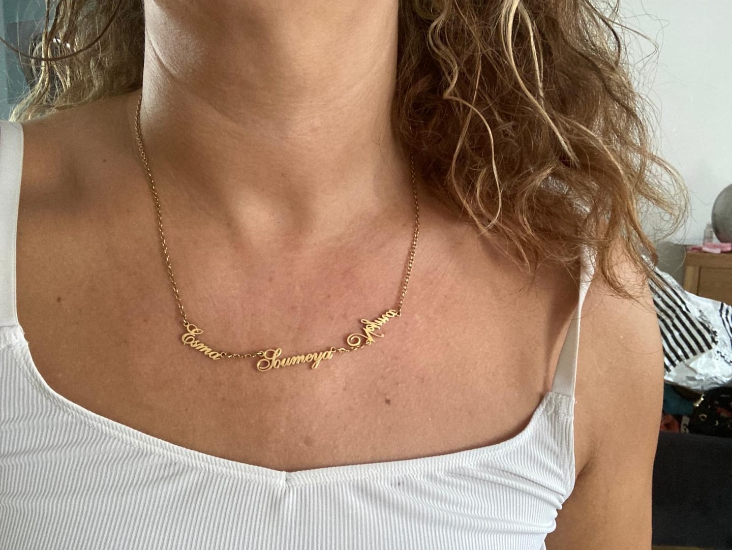 Customer photo review of Collier Personnalisé Plusieurs Prénoms