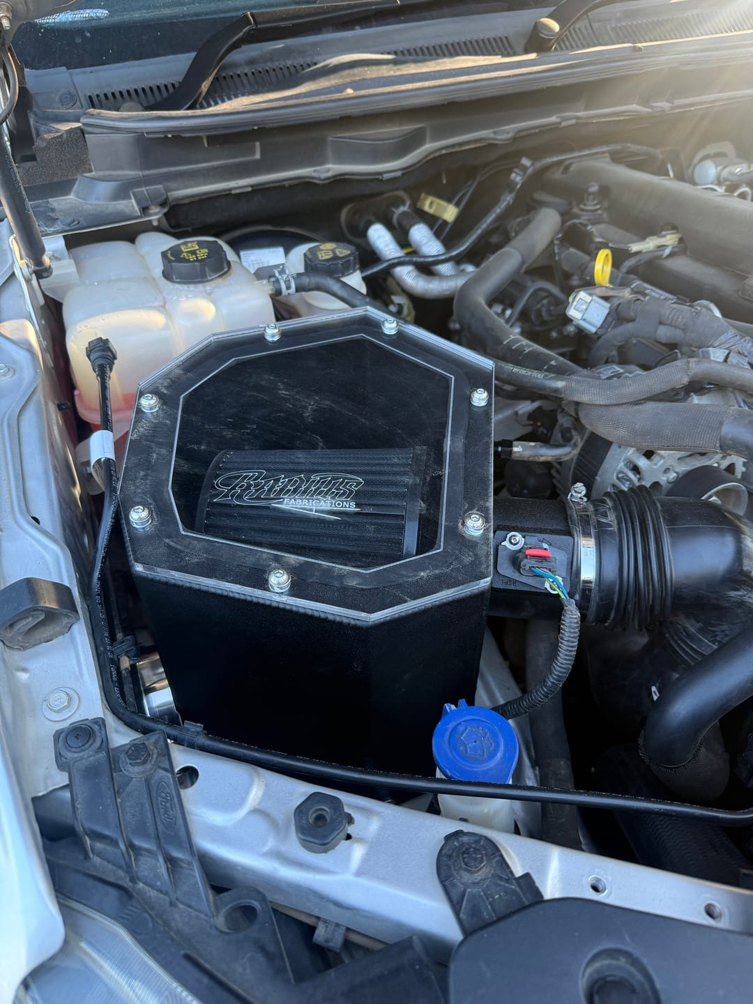 Customer photo review of Custom Air box to suit Ford PX Ranger  pod filter style