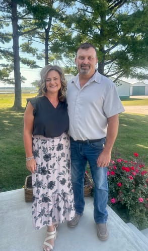 Customer photo review of Elevated Ruffle Trim V Tank