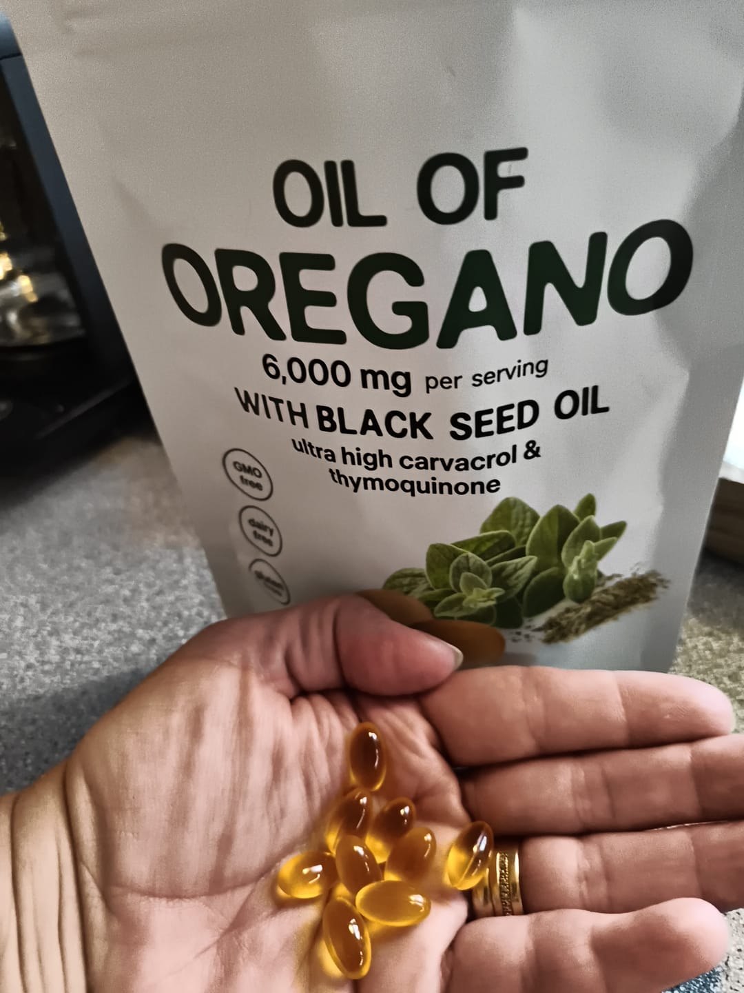 Customer photo review of Oregano Seed Oil