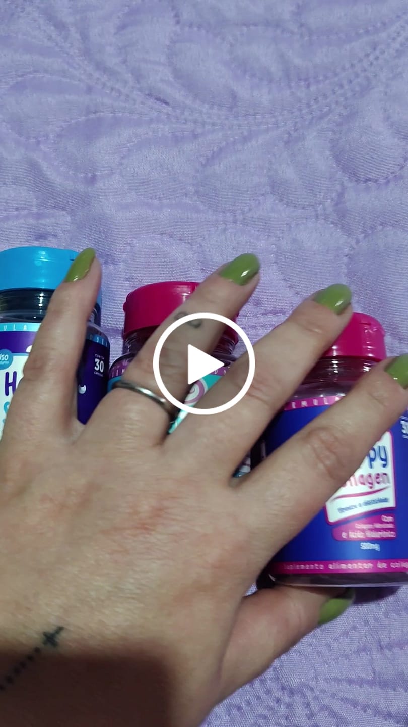 Customer video review of Happy Hair 6 Potes + 6 Potes Grátis + 1 Melatonina + 1 Colágeno + 1 Happy Calm (Total 15 Potes)