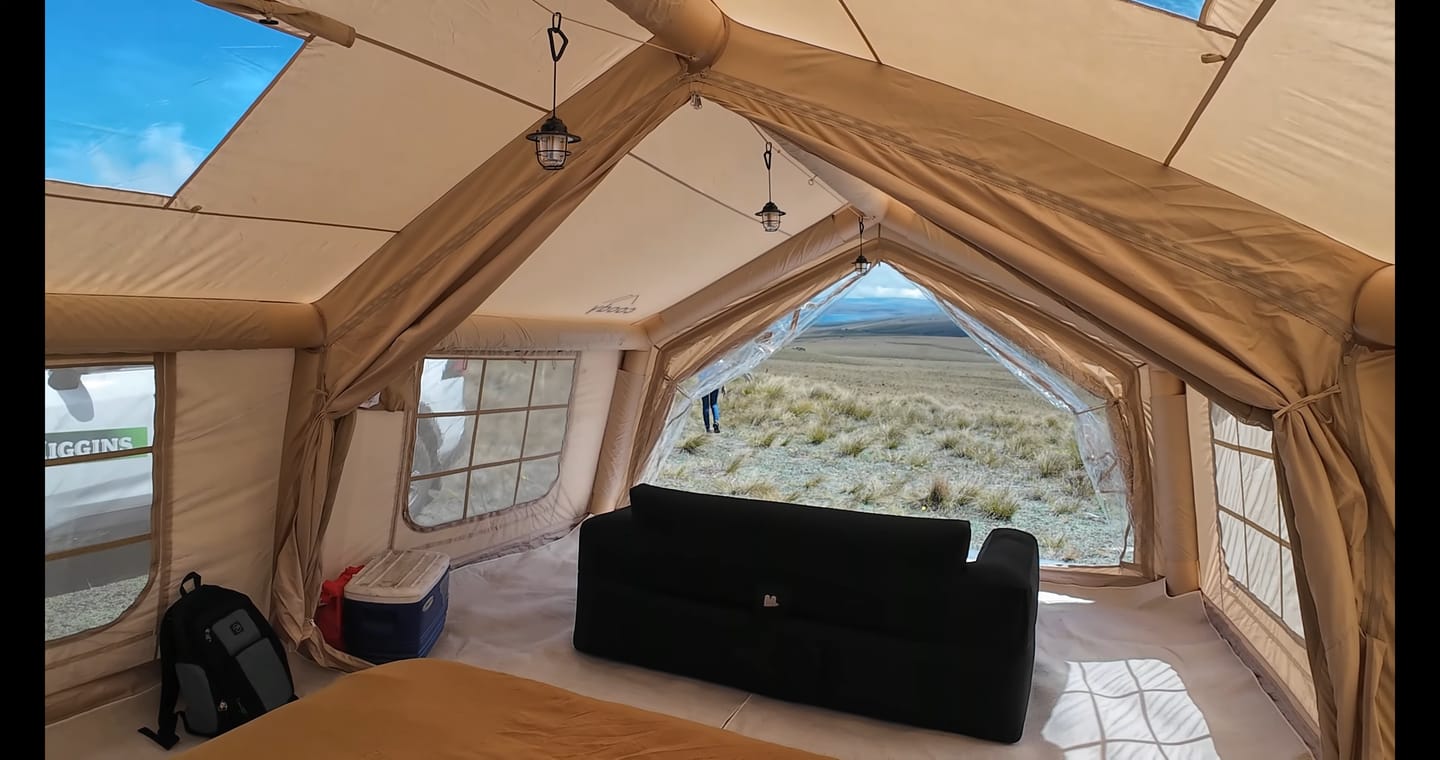 Customer photo review of Coody Familia AirTent 17.2 Beige Inflatable Tent House for Camping (2-10 Person)