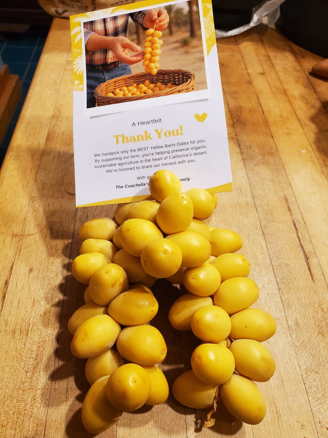 Customer photo review of Organic Yellow Barhi Dates (Khalal Barhi Dates)