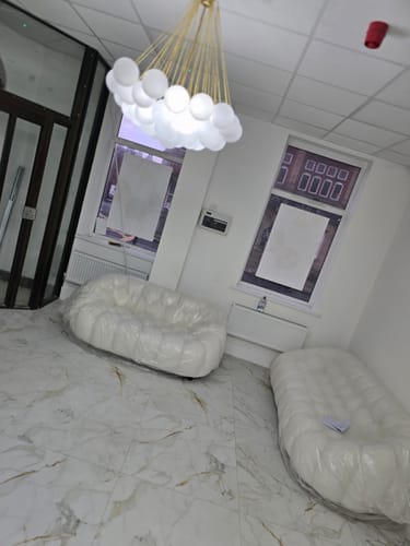 Customer photo review of Modern Hanging Glass Cluster Bubble Chandelier Light