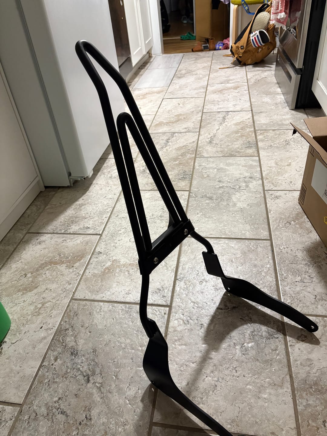 Customer photo review of Iron Born Blade 25" Sissy Bar with Foldable Luggage Rack for Kawasaki Vulcan 900 Custom, VN900C Matte Black