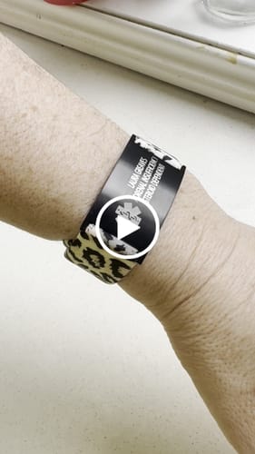Customer video review of Leopard Print Sports Medical Alert Bracelet