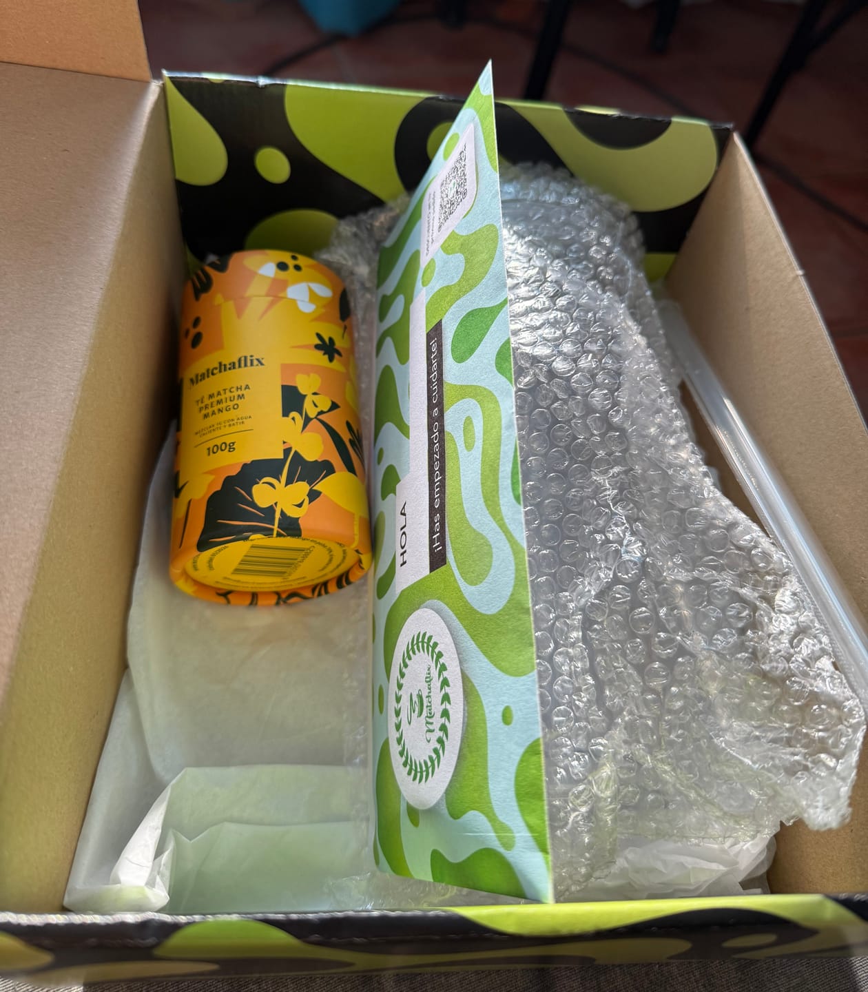 Customer photo review of Té Matcha Premium Mango