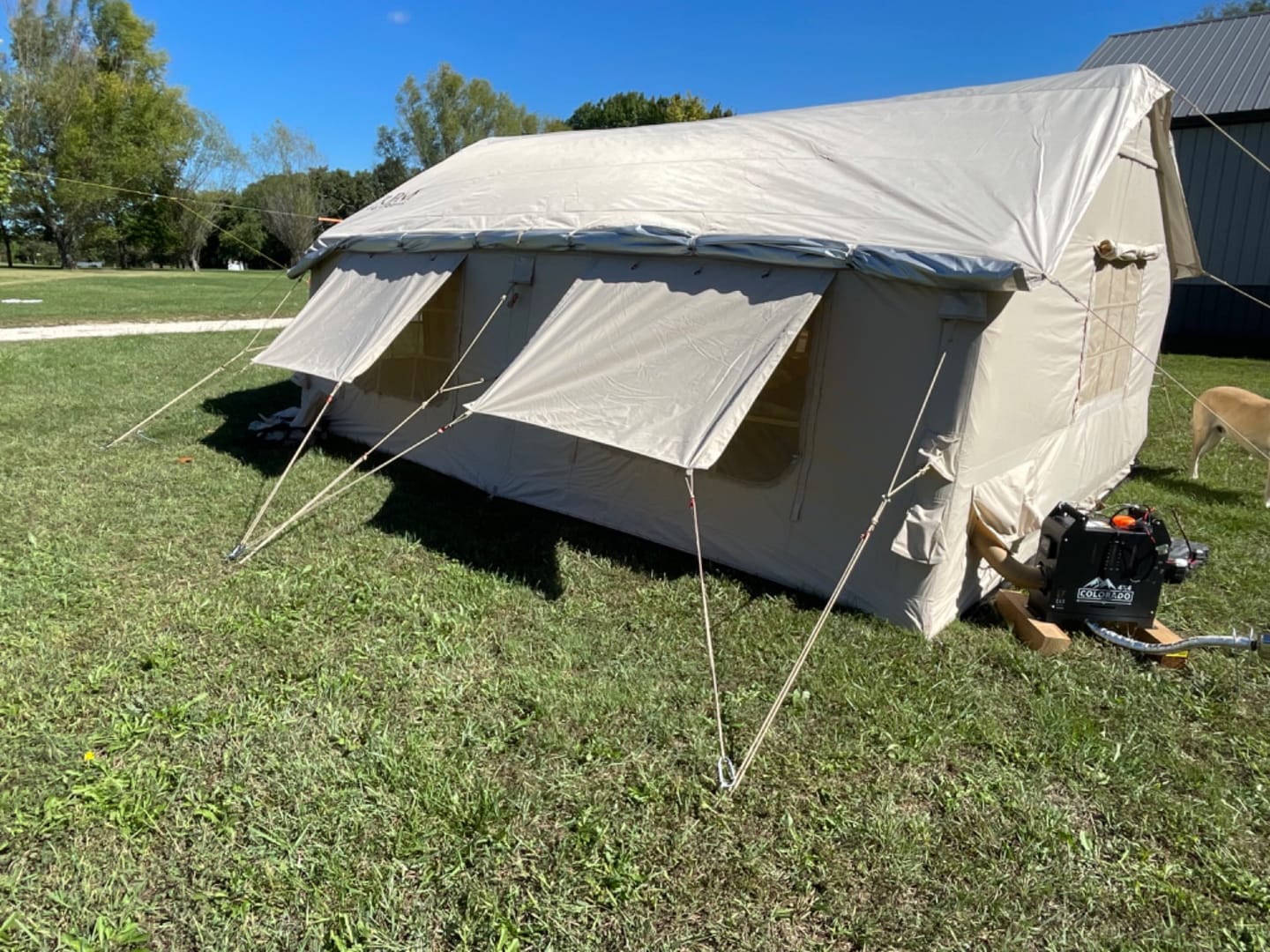 Customer photo review of Coody Familia AirTent 17.2 Beige Inflatable Tent House for Camping (2-10 Person)