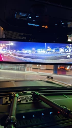 Customer photo review of WOLFBOX G900 TriPro Bumper Version 3 Channel Rearview Mirror Cam