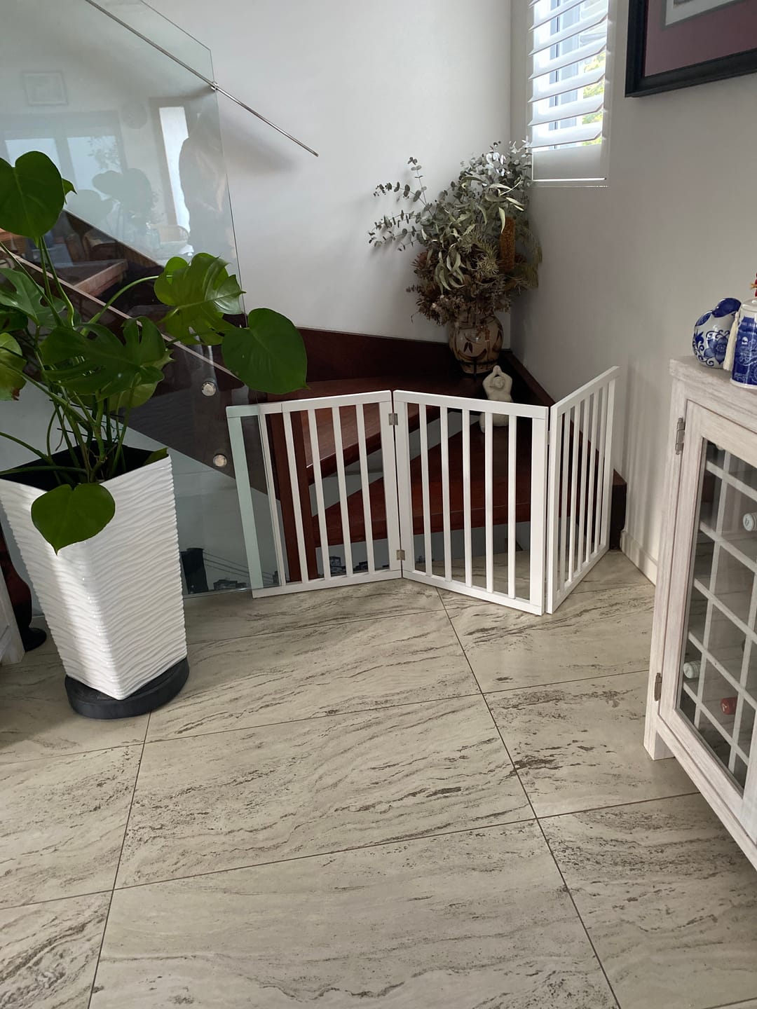 Customer photo review of Wooden Pet Gate