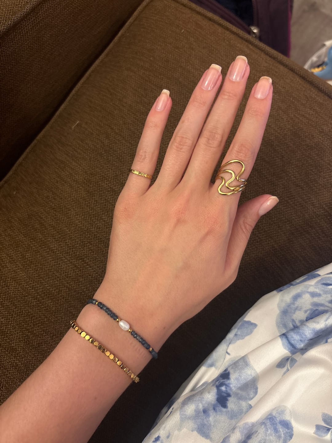 Customer photo review of Lexi 18K Gold Cube Bracelet