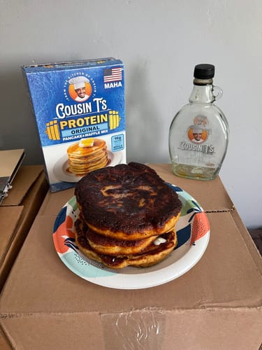 Customer photo review of Cousin T's Maple Syrup & Pancake Mix Variety Pack Bundle