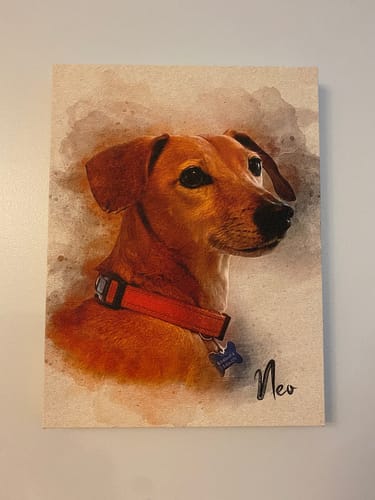 Customer photo review of Personalized Pet portrait