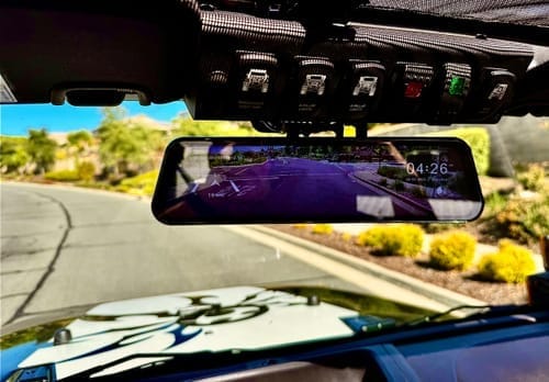 Customer photo review of WOLFBOX G900 TriPro Bumper Version 3 Channel Rearview Mirror Cam