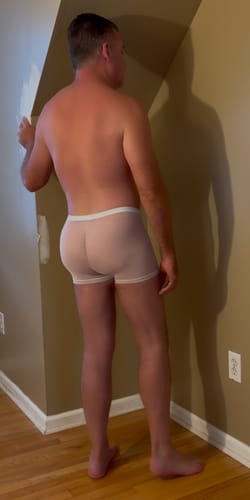 Customer photo review of Thin Breathable Ice Silk U Convex Boxers for Men