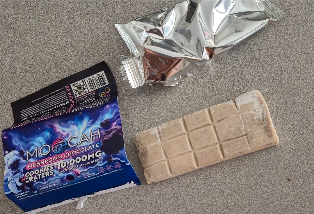 Customer photo review of Mega-Dose Mushroom Chocolates - Cookie Craters
