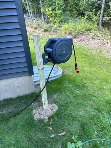 Customer photo review of Retractable Garden Hose Reel-1/2in-100ft