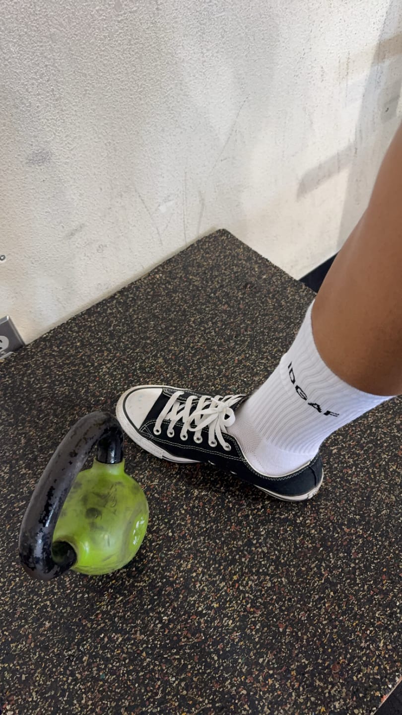 Customer photo review of IDGAF - Crew Workout Socks
