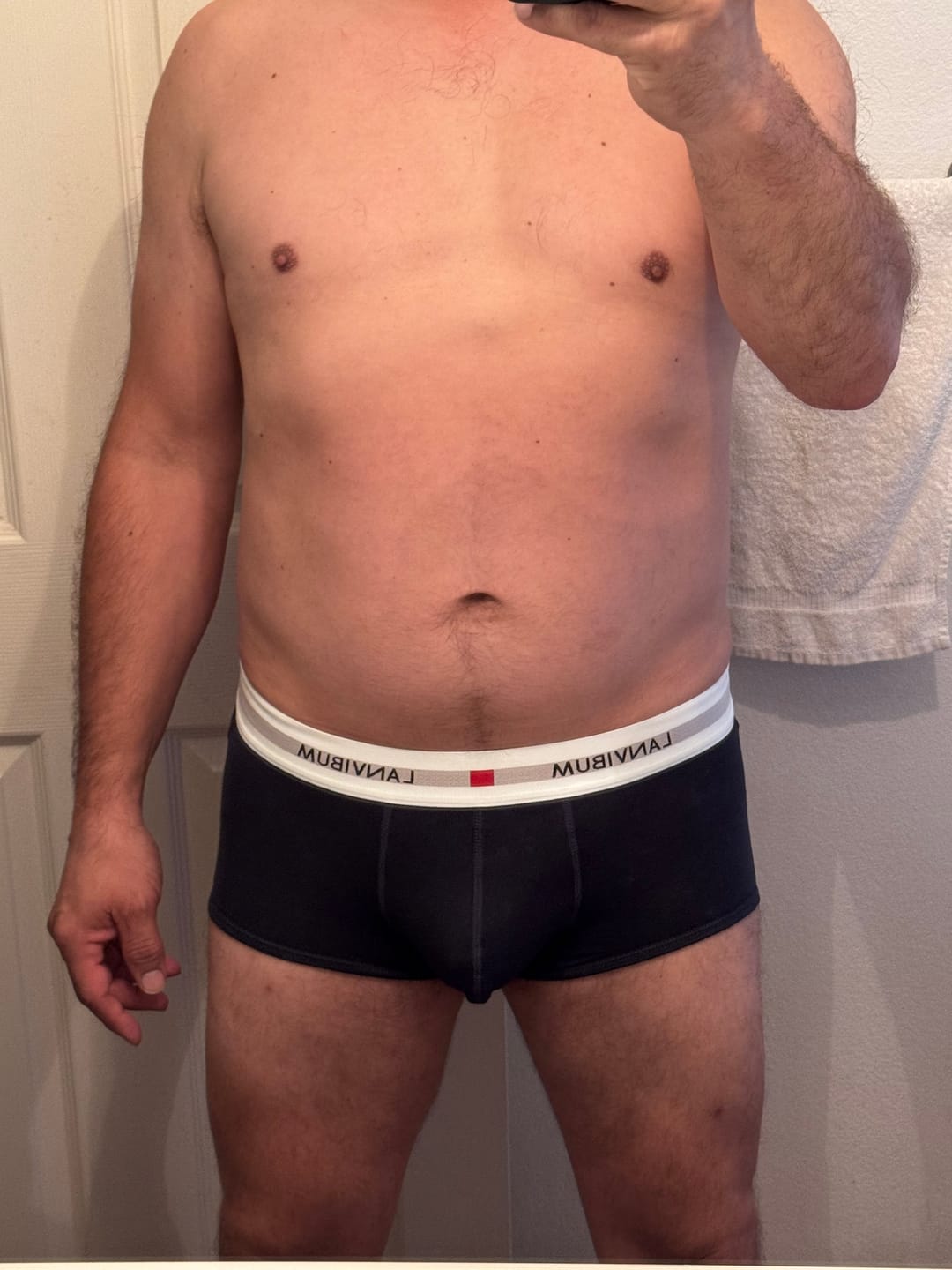 Customer photo review of 2 Pack Men's Breathable Big Pouch Trunks