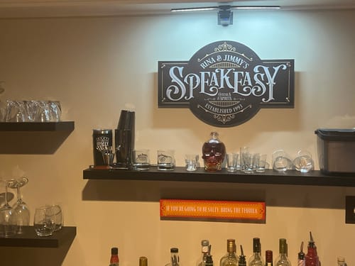 Customer photo review of Speakeasy Decor Wall Sign Gatsby