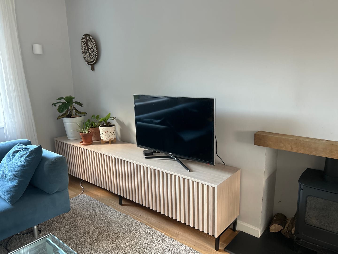 Customer photo review of White Oak Cabinet, Fluted