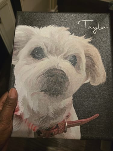 Customer photo review of Pet Art Canvas Wrap