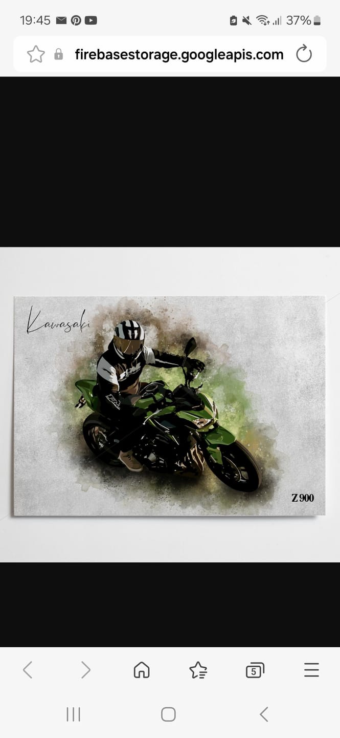 Customer photo review of Dein Motorroad als Aquarell Poster | Geschenk für Motorradfahrer