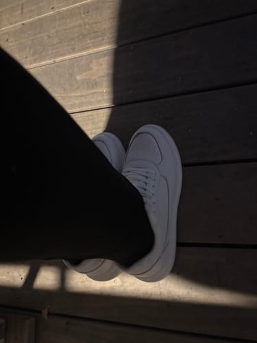 Customer photo review of ELEVATESHOES WHITE CASUAL