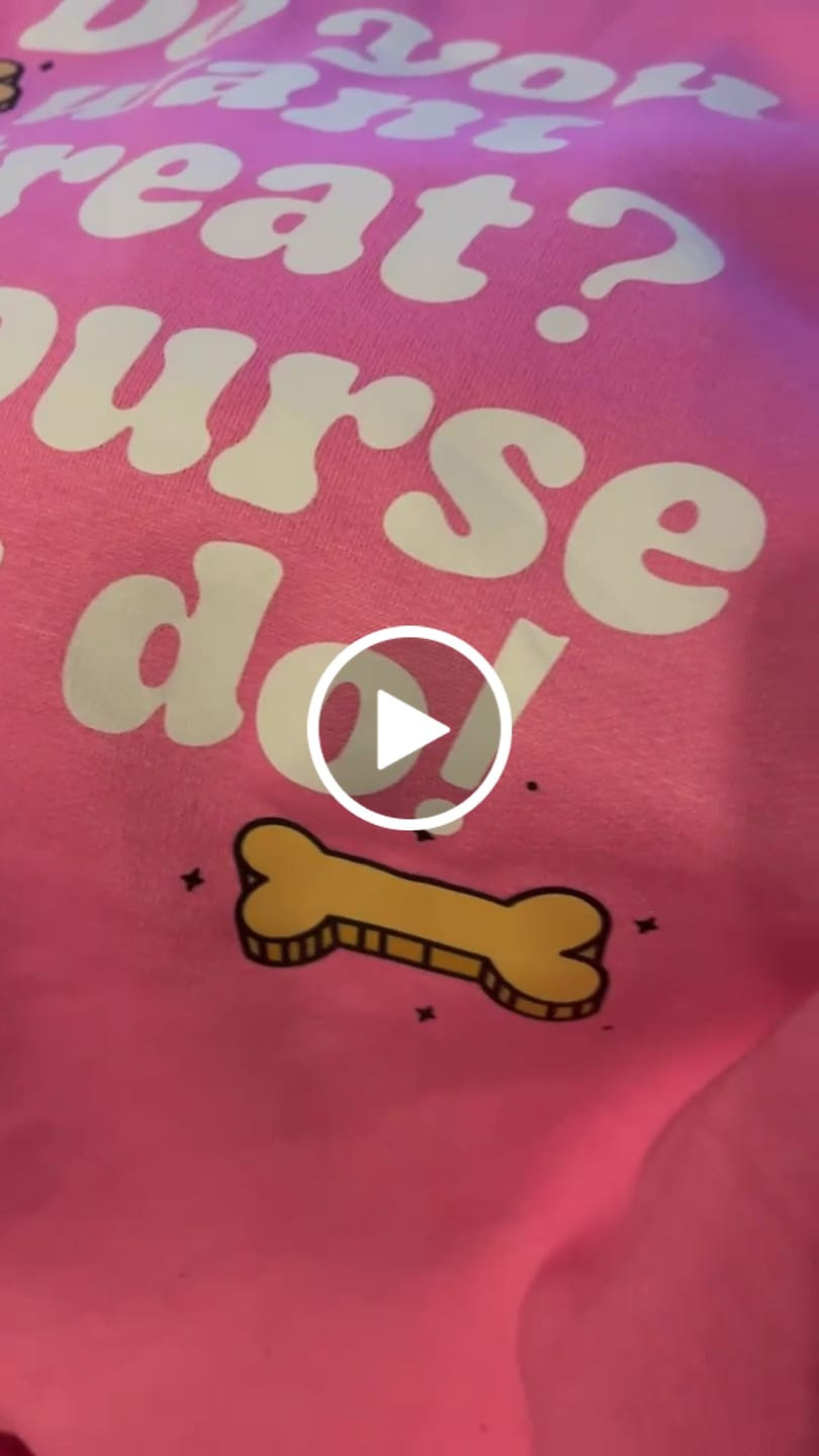 Customer video review of Dog Treatz - Pink/ Grey (Adult Hoodie)