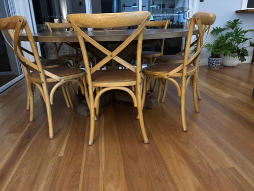 Customer photo review of Groovy Flex Silicone Felt Chair Leg Protectors | Stretchy Edition