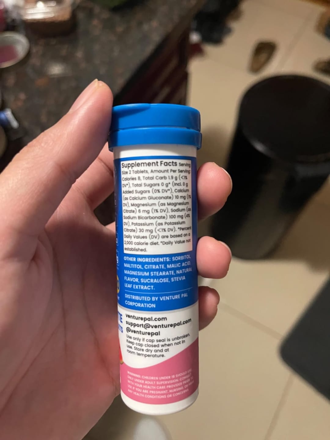 Customer photo review of Chewable Electrolyte Tablets - Variety Pack - 80 Tablets