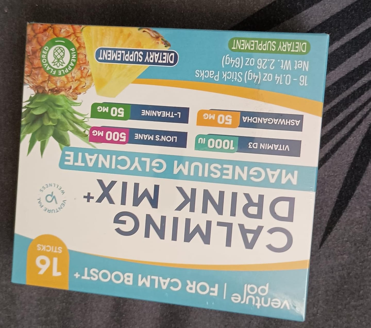 Customer photo review of Magnesium Glycinate Powdered Drink Mix - Pineapple- 16 Sticks