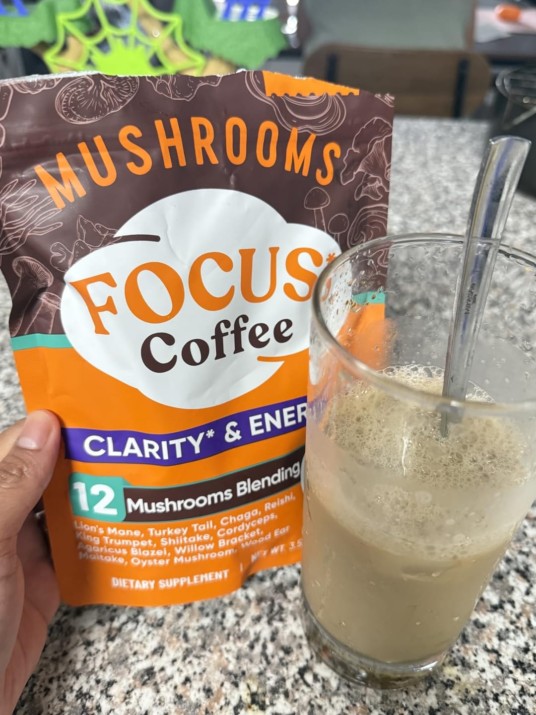 Customer photo review of 12 Mushrooms Focus Coffee - 40 Servings