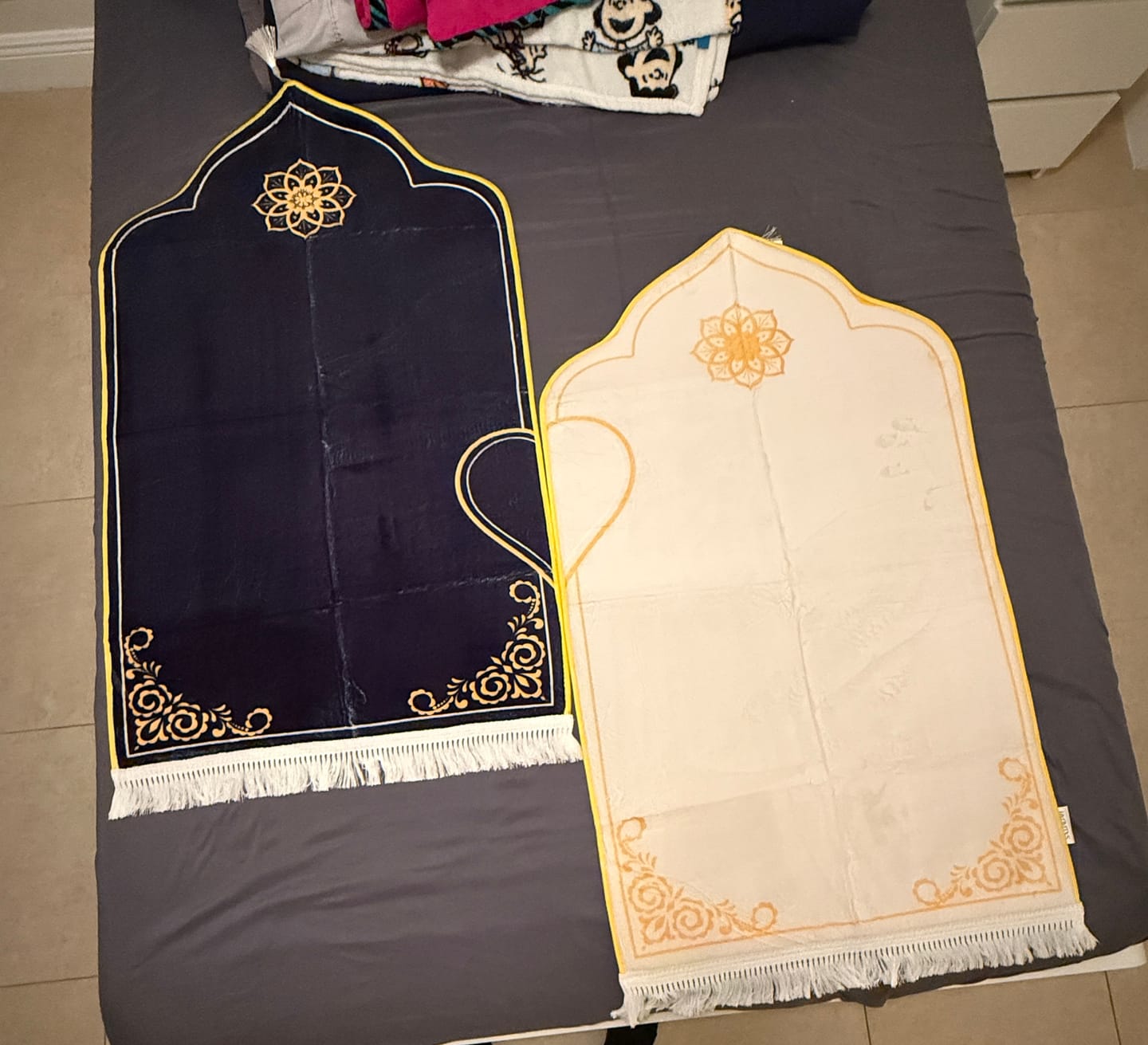 Customer photo review of Couple's Padded Prayer Mat (Set of 2)