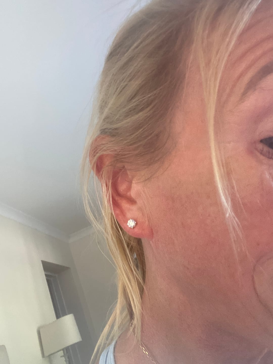 Customer photo review of World's First Lab Grown Diamond Sleep Stud Earrings