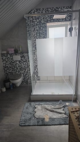 Customer photo review of SONNI Duschkabine Eckeinstieg Schiebetür ohne Duschtasse Ablaufgarnitur 70-120cm Höhe 185cm/195cm
