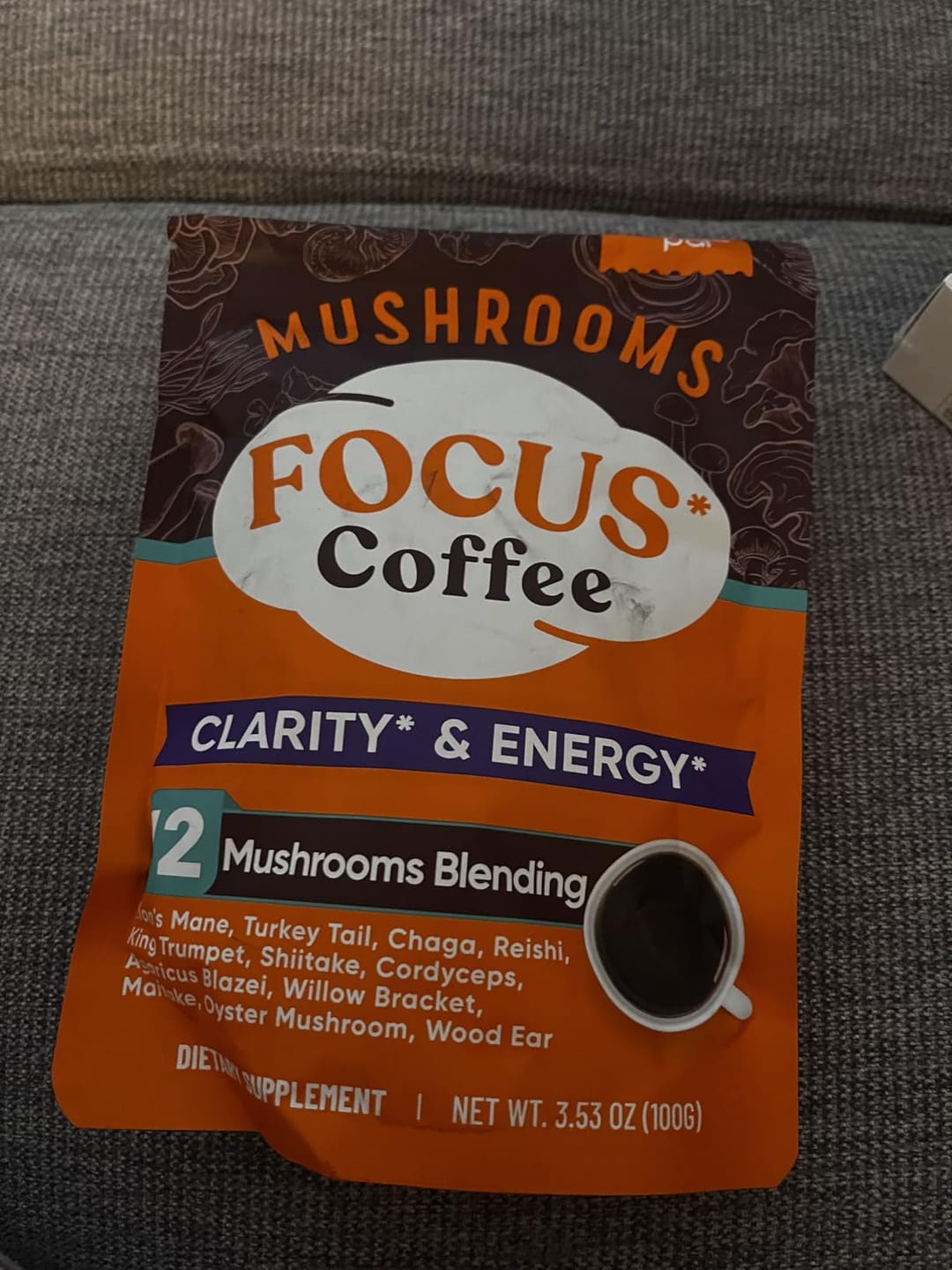 Customer photo review of 12 Mushrooms Focus Coffee - 40 Servings