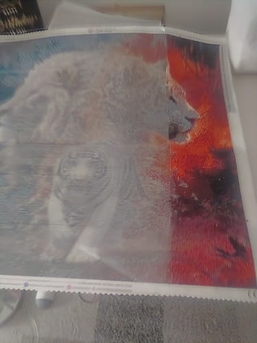 Customer photo review of 5D Diamond Painting – Raubkatzen
