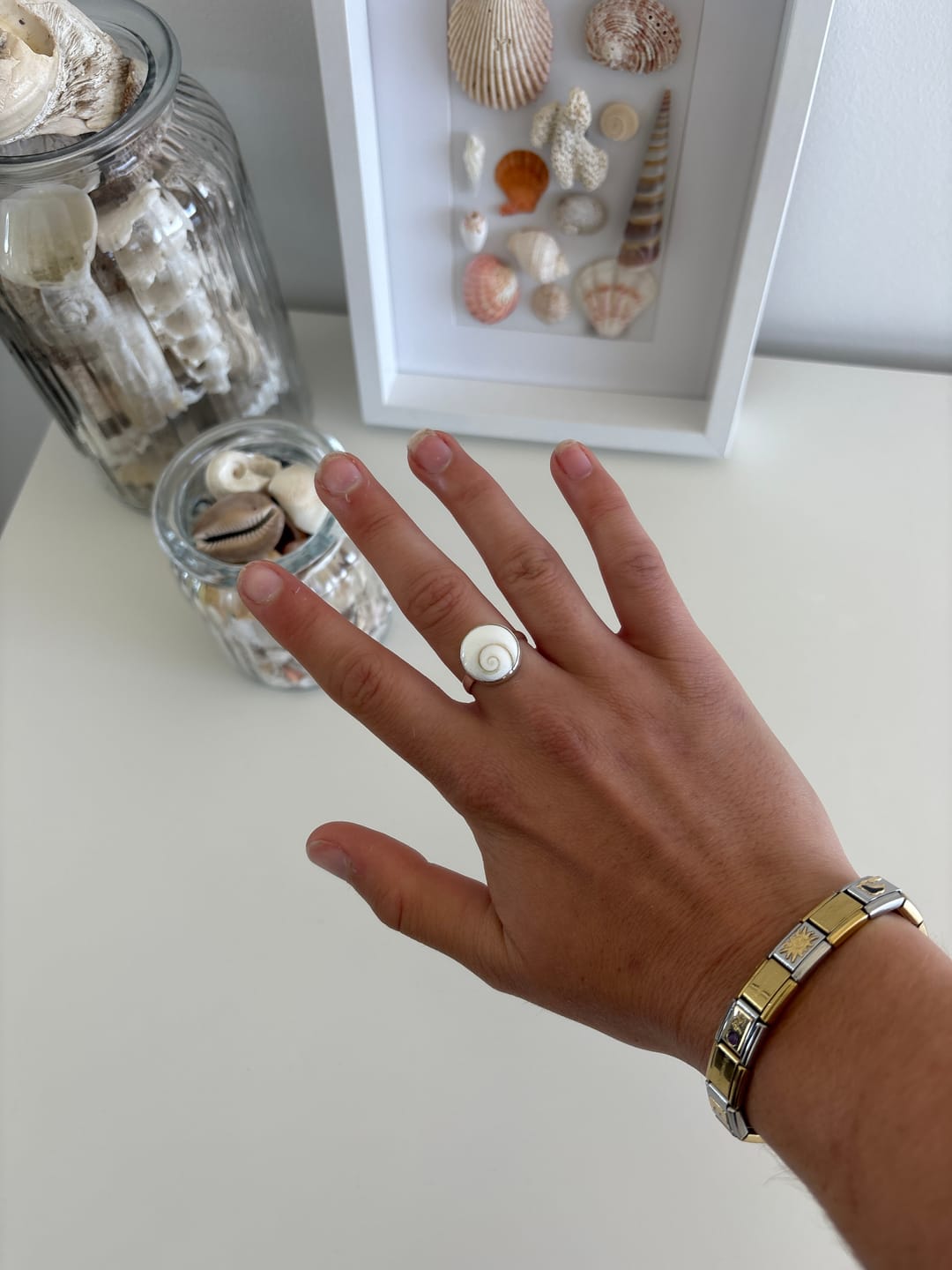 Customer photo review of Beach Soul Shell Ring