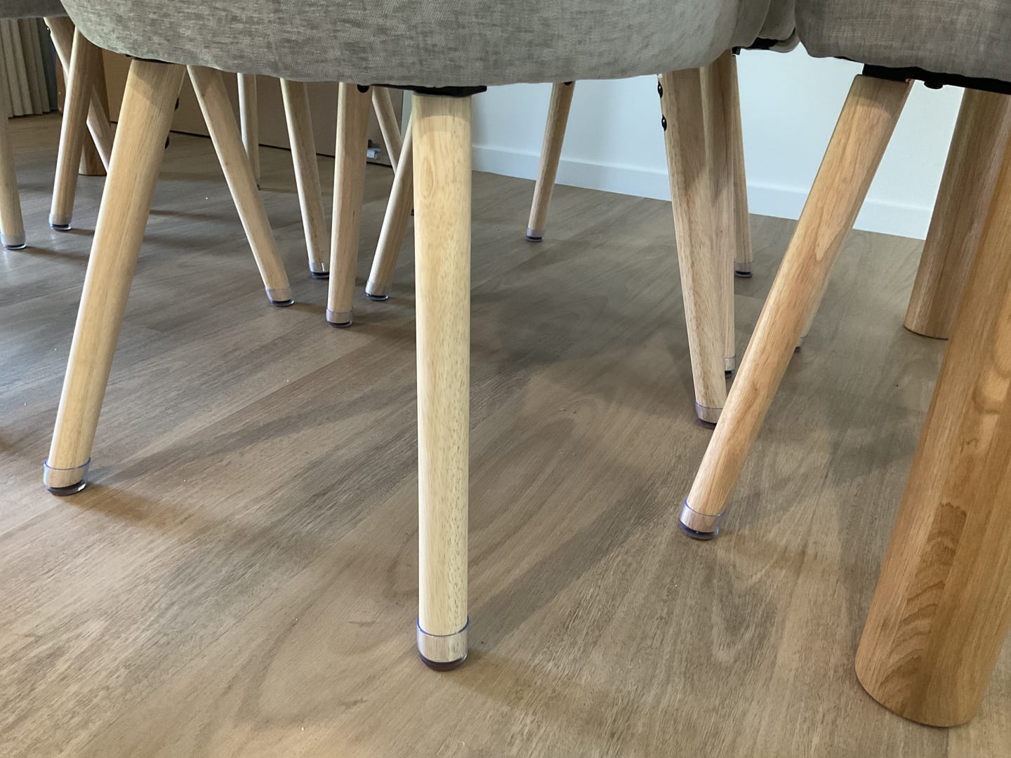 Customer photo review of Round Felt Silicone Chair Leg Protectors | Extra-Durable Chair Floor Protectors
